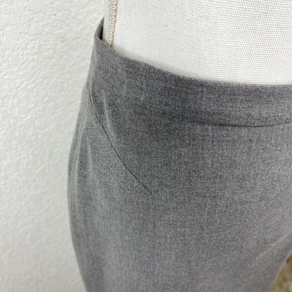 Loft Grey Gray Bodycon Stitched Slit Knee-Length Pencil Skirt Petite Size 6P - Picture 4 of 8